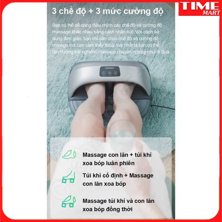 [CHINH HÃNG] Máy massage chân Xiaomi Leravan LJF003 [TIME_MART siêu thị tiện ích gia đình]