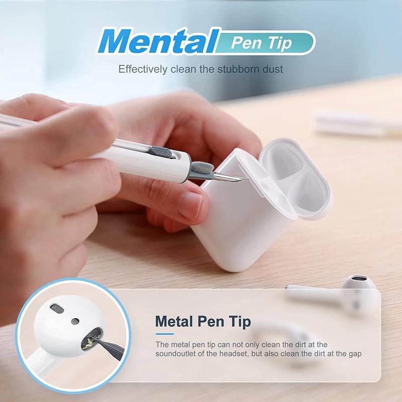 Bộ Dụng Cụ Vệ Sinh Tai Nghe Bluetooth 3 Trong 1 Đa Năng