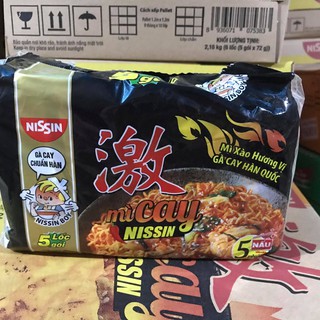 Mì Cay NISSIN Vị GàCayHànQuốc 5 GÓI/ LỐC, 71g/GÓI