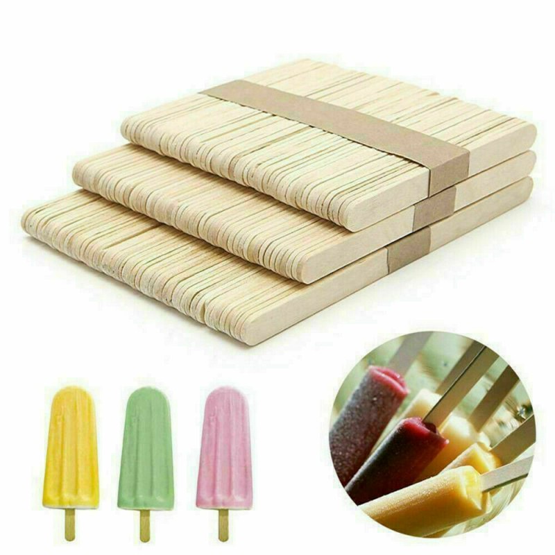 Set 50 que gỗ làm kem thủ công đa năng tiện dụng