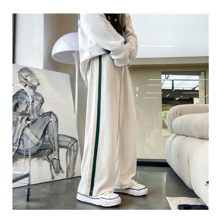 Quần ống rộng Họa Tiết Kẻ Sọc Phong Cách Hiphop Thời Trang Cho Nam