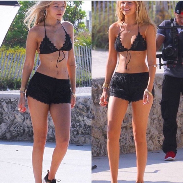 Quần ren đi biển