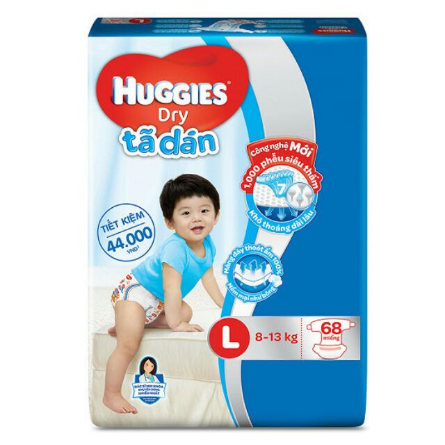 Tả dán huggies L68 miếng