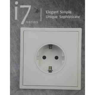 Ổ cắm đơn 2 chấu kiểu schuko, ổ cắm kiểu f có nối đất simon i7 701687- 700610