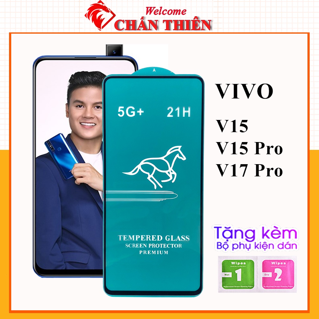 Kính cường lực vivo V15 V15 Pro V17 Pro full màn OG xanh cao cấp tặng kèm khăn lau [OG]