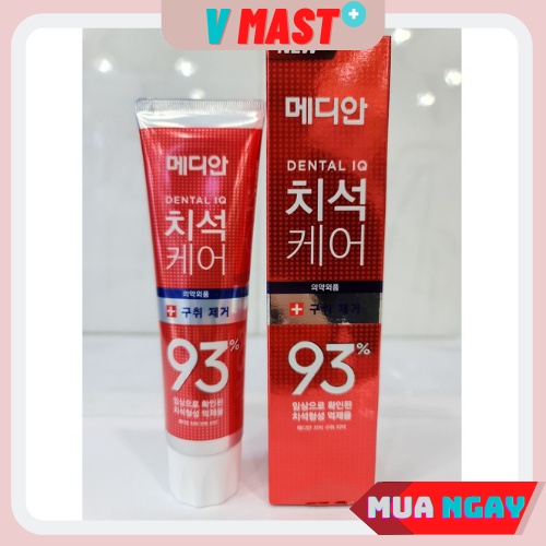 Kem Đánh Răng Trắng Răng Median Dental IQ 93%, Giảm Ố, Loại Bỏ Mùi Hôi Toothpaste 120g Hàn Quốc