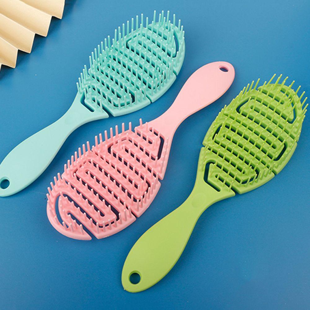 Lược Chải Tóc Xoăn Bằng Nhựa TPE Thiết Kế Nhỏ Gọn Dùng Được Cả Khi Ướt Và Khô