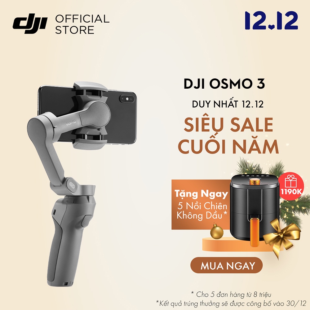 [Mã LTP200 giảm 200K đơn 699K] DJI Osmo Mobile 3, OM4 SE tay cầm gimbal chống rung điện thoại - Cam Kết Chính Hãng