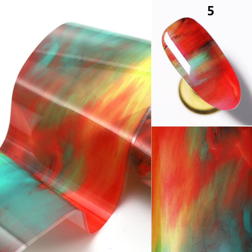 (Hàng Mới Về) Miếng Dán Trang Trí Móng Tay Họa Tiết Đá Cẩm Thạch Cổ Điển