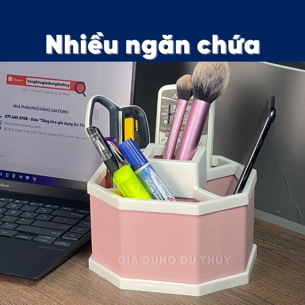 Hộp đựng bút viết để bàn nhiều ngăn chứa đựng bút viết văn phòng phẩm - KHAY LỤC GIÁC 5 NGĂN 1337 VIỆT NHẬT