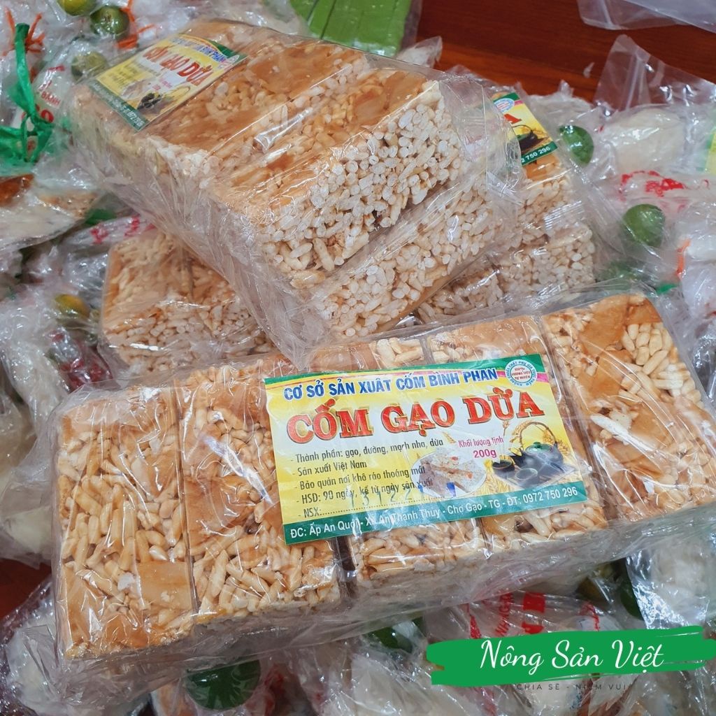 Bánh cốm gạo dừa thơm ngon cốm gạo dừa hương vị tuổi thơ ăn mê ngay  - 04100062