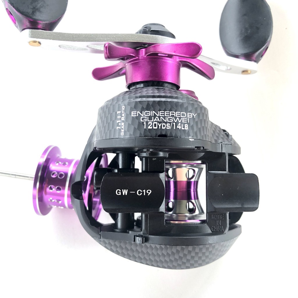 Máy câu ngang GW tay trái , tặng 1 lô phụ , chính hãng Tím hàng chuẩn y hìnhg