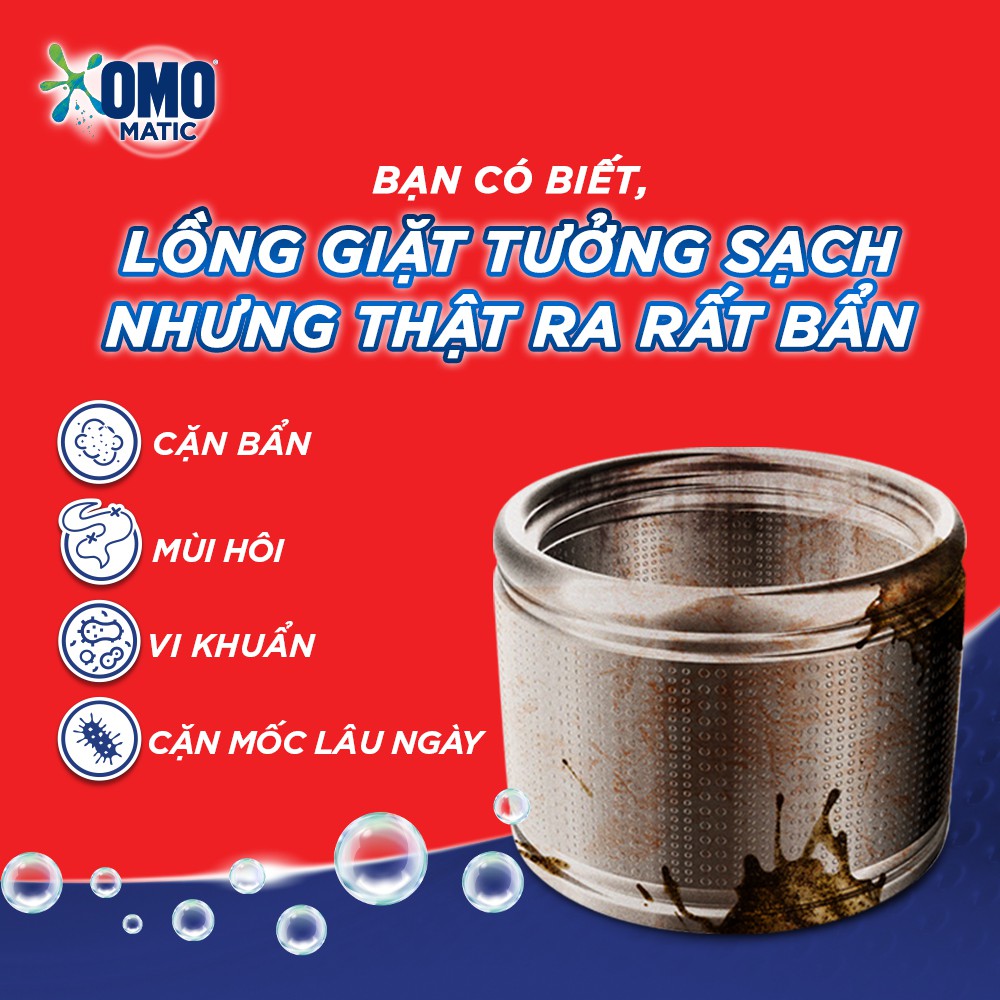 [HC GIFT] Hộp 2 Viên Nén Vệ Sinh Lồng Giặt OMO Matic 40gr