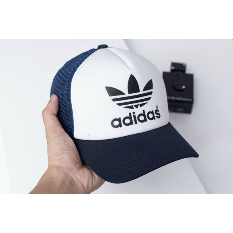 Nón lưỡi trai Adidas chất mút phối lưới Hàn Quốc cao cấp, nón kết thể thao mã B1B83 màu trắng xám đen