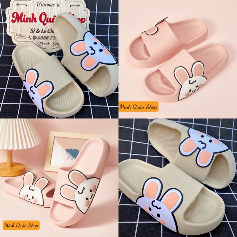 Dép Bánh Mỳ Độn Đế Hình Thỏ Cute Đế Đúc Siêu Nhẹ Chống Trượt Msp143