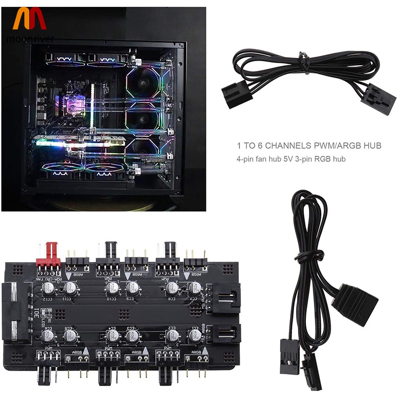 Quạt Tản Nhiệt Cpu 6 Chiều 2 Trong 1 12v 4pin Pwm & 5v 3pin Argb | BigBuy360 - bigbuy360.vn