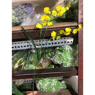 10 Cành hoa Lan vũ nữ vải lụa cao 65cm