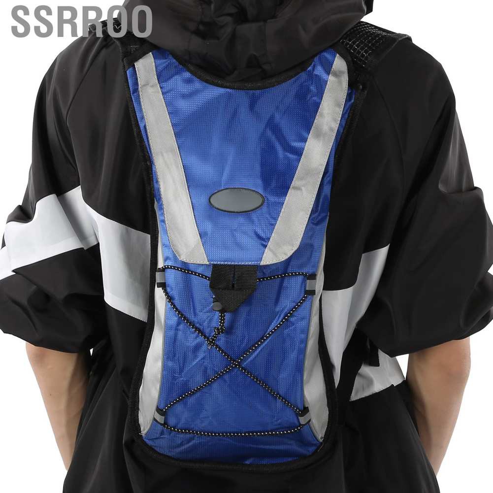 Ssrroo Waterproof Camping Cycling Backpack Portable Sports Bike Hydration Bag 2L Blue