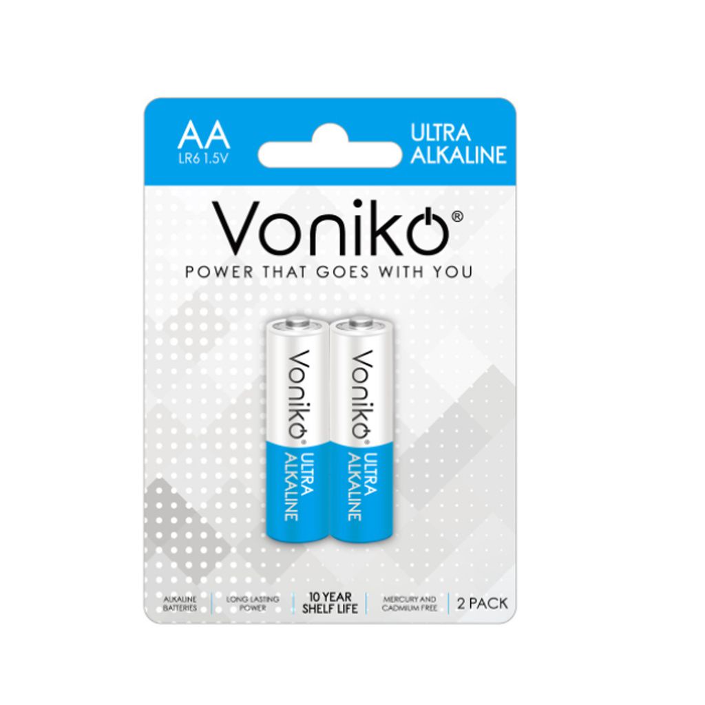 Pin Voniko  AA, Pin AAA USA Mỹ Giá Tốt - Pin AA  Alkaline  Vỉ 2 Viên Cao Cấp Chính Hãng - Lỗi 1 Đổi 1