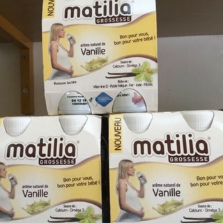 Thùng 6 lốc Sữa bầu mattilia vị vani, socola của pháp date 2022