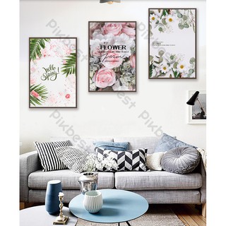 Combo 3 tranh dán tường 3d, hoa hồng lãng mạn trang trí phòng khách phòng ngủ hiện đại (tích hợp sẵn keo) MS1112838