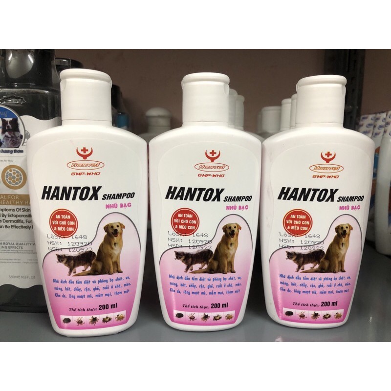 Sữa Tắm Ve Rận Bọ Chét Chó Mèo Hantox Shampoo Hanvet