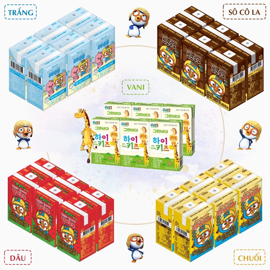 Sữa Nước Dinh Dưỡng Poroco Nhập Khẩu Hàn Quốc, Tăng Chiều Cao, Đề Kháng