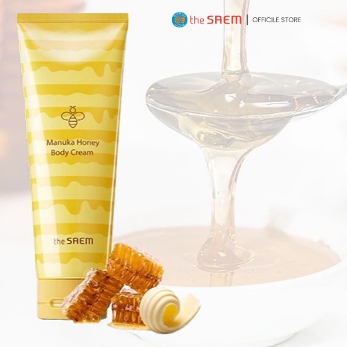 Kem Dưỡng Thể Trắng Da, Cấp Ẩm, Giúp Da Mềm Mịn, Chiết Xuất Mật Ong The Saem Care Plus Manuka Honey Body Cream 230ml