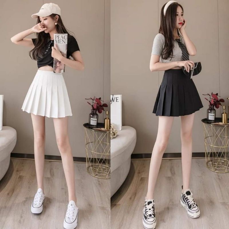 Chân váy xòe tuổi teen lót quần