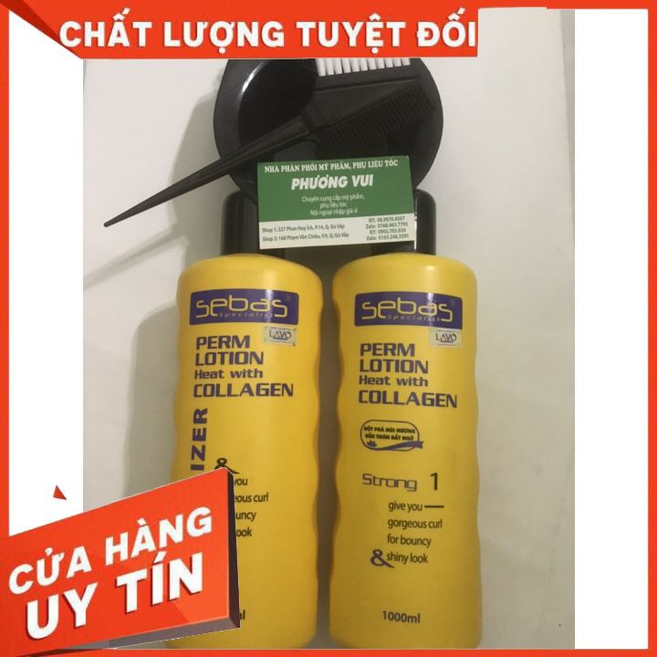 [hàng chính hãng] mua 1 tặng 2 KEM UỐN NÓNG SETTING  SEBAS 2** 1000ML  UẤN TÓC MAU QUĂN GIỮ NẾP LÂU MÙI DỄ CHỊU