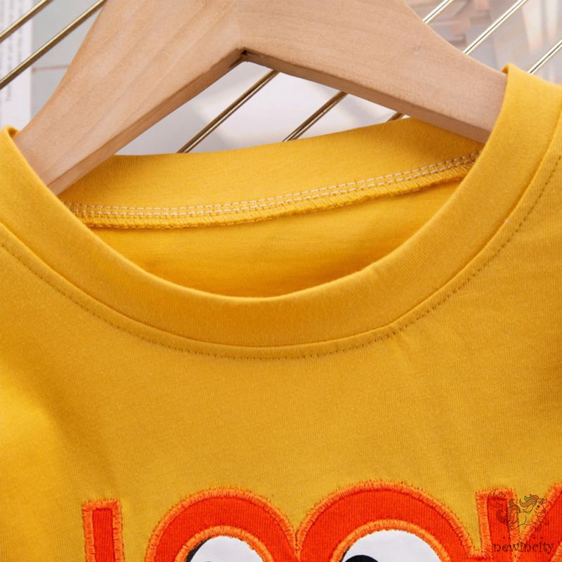 Set Đồ 2 Món Gồm Áo Cotton Tay Ngắn In Hình Khủng Long Dễ Thương + Quần Ngắn Cho Bé Trai