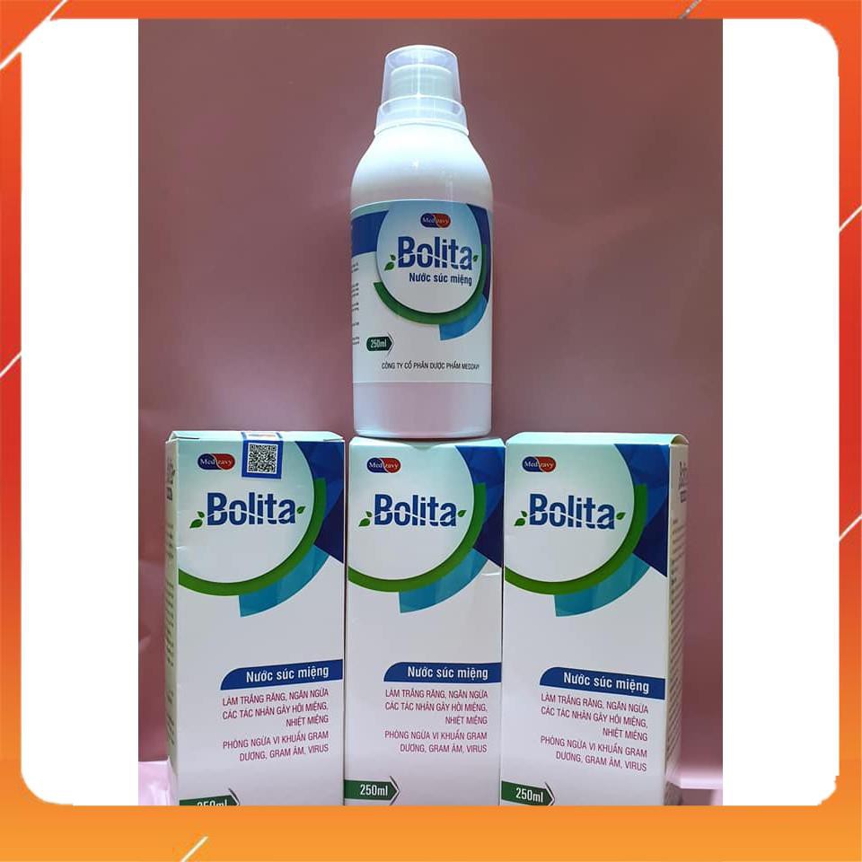 💥[GIÁ SỐC] Nước súc miệng Bolita 🔥- làm trắng răng, ngăn ngừa hôi miệng, hỗ trợ điều trị viêm nướu, viêm nha chu
