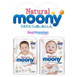 TÃ MOONY NATURAL NỘI ĐỊA dán/ quần NB63/S58-S50/M46/L36-38/XL32.