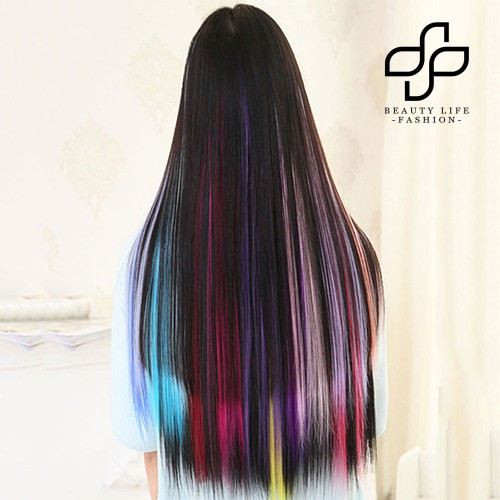 Lọn tóc giả dài suôn thẳng nhiều màu tùy chọn hợp thời trang cho nữ