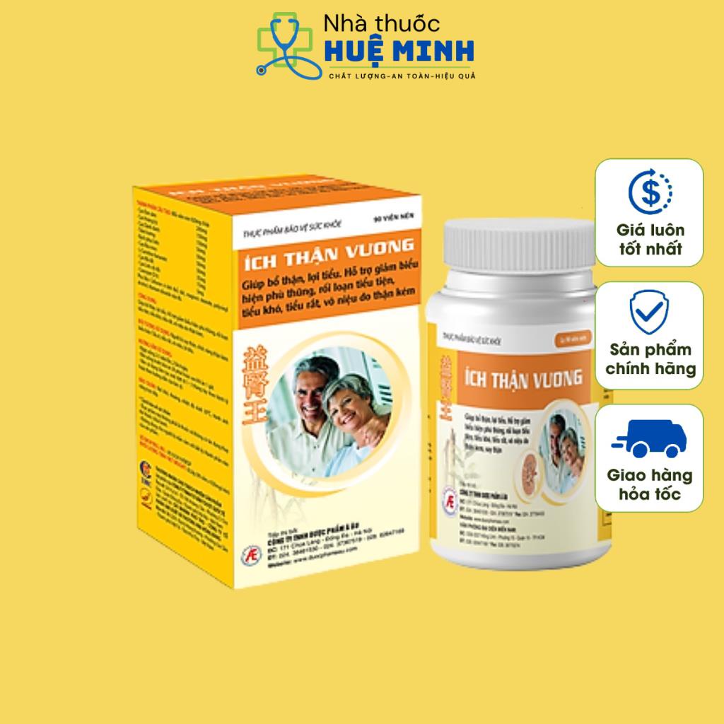 Ích thận vương lọ 90 viên - Chính hãng Á Âu - tốt cho thận từ thảo dược