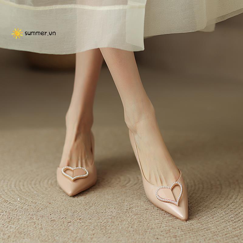 Giày Cao Gót Mũi Nhọn Thiết Kế Mới Thời Trang Mùa Hè 2022