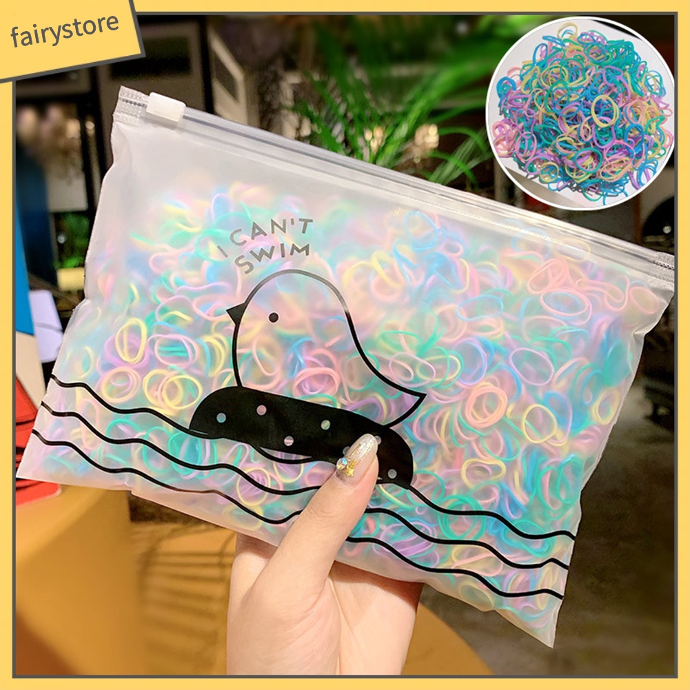 Bộ 1000 dây thun buộc tóc co giãn nhiều màu sắc cho nữ