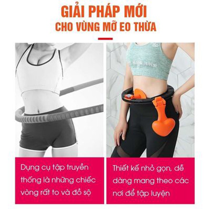 [LOẠI XỊN] VÒNG LẮC EO TẬP BỤNG GIẢM EO CÓ ĐỒNG HỒ ĐẾM THÔNG MINH