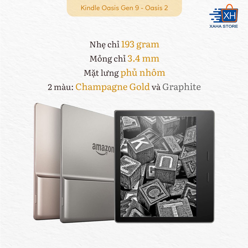 Máy đọc sách Kindle Oasis 2 (thế hệ thứ 9) năm 2018 - 8GB/32GB | BigBuy360 - bigbuy360.vn