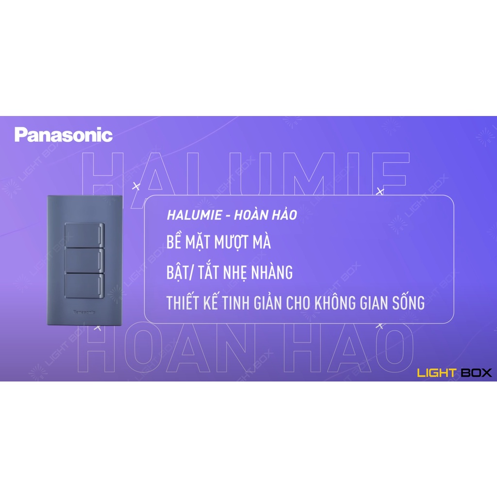 Công tắc loại nhỏ Panasonic Halumie Xám Ánh Kim