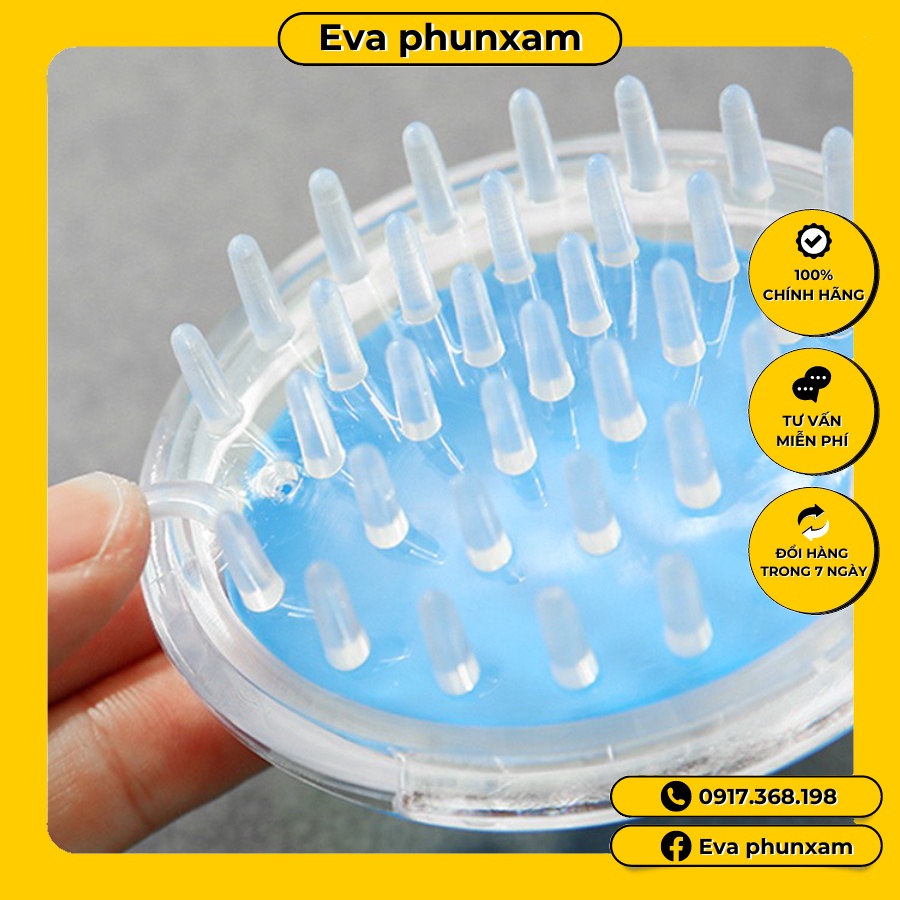 Lược gội đầu silicon dưỡng sinh massage da đầu