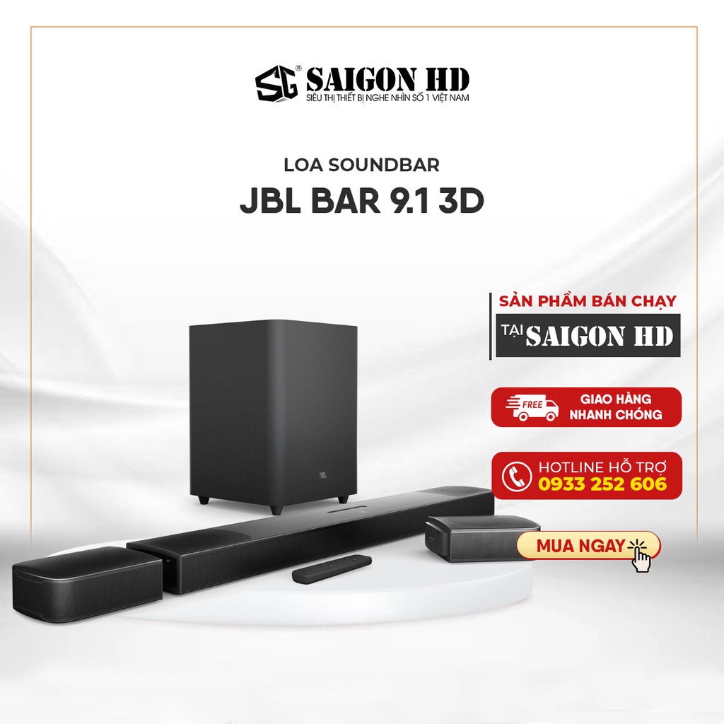 Bộ loa Soundbar JBL BAR 9.1 3D - Hàng Chính Hãng, Bảo Hành 12 Tháng