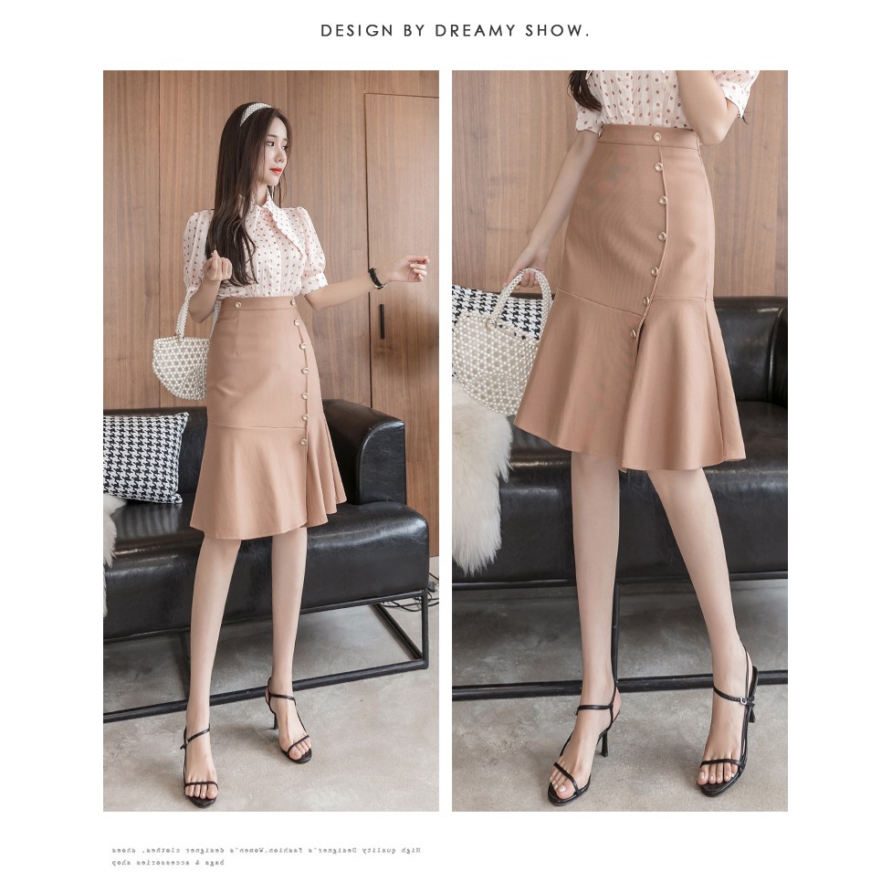 Chân váy xếp li lưng cao phong cách Hàn Quốc | BigBuy360 - bigbuy360.vn