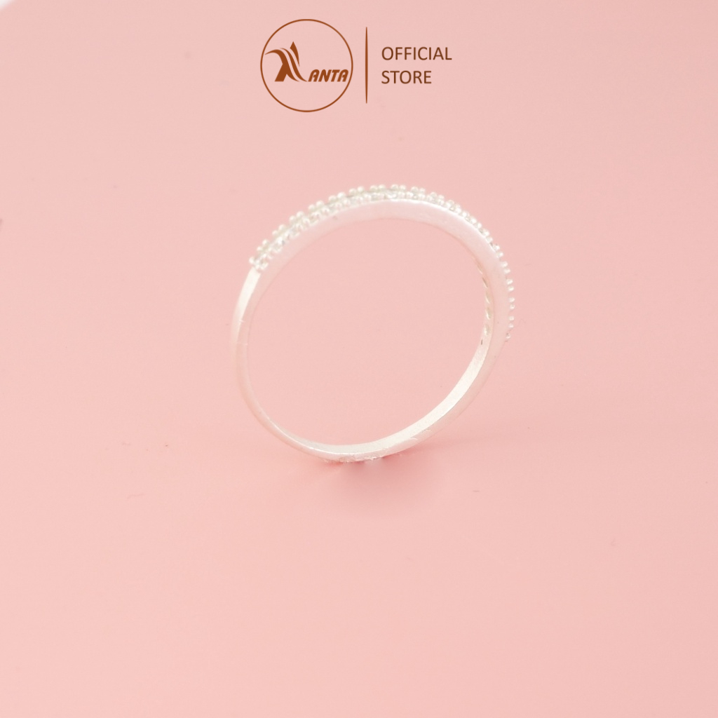 Nhẫn bạc 925 ANTA Jewelry đính đá đẹp, đơn giản Sparking Line ATJ9022