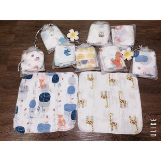 Sét 10 Khăn xô sữa túi lưới cho bé