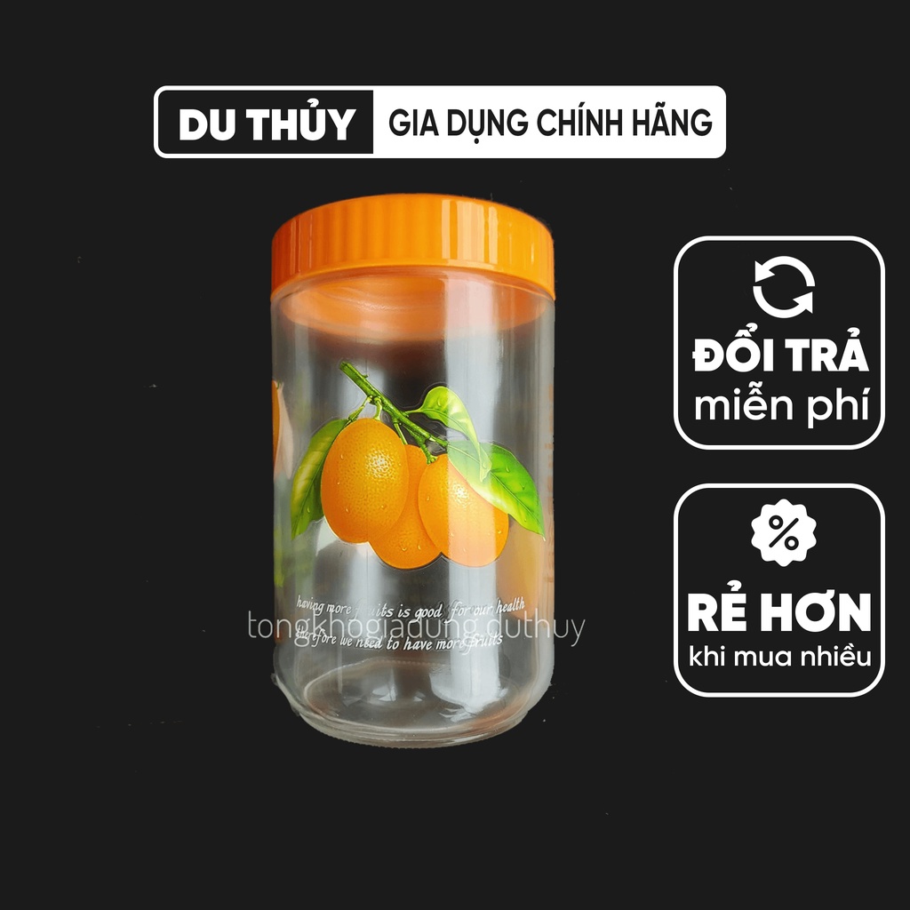 Hũ thủy tinh 2000 ml chất thủy tinh cao cấp chịu nhiệt cao an toàn sức khỏe, nắp vặn chắc chắn có nhiều hoa văn đẹp mắt