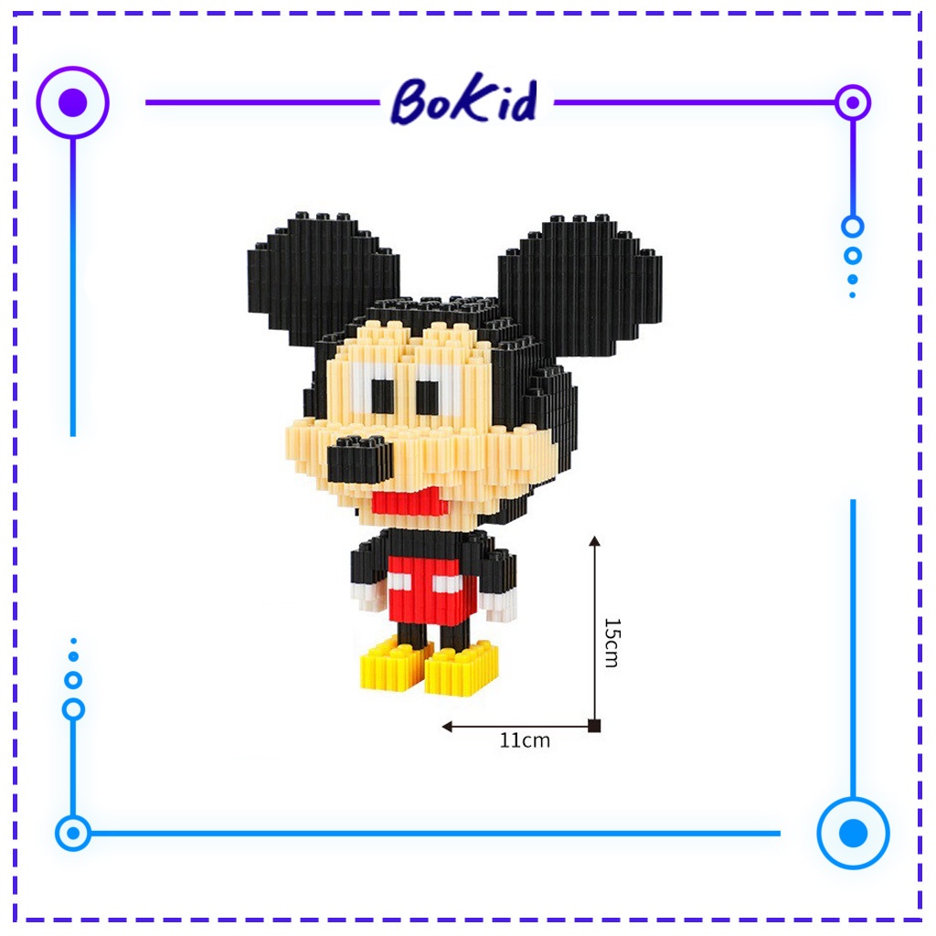 Disney khối Lego xếp hình Nhân Vật Hoạt Họa Mickey, Minnie và Ducky Dễ Thương giúp bé phát triển trí tuệ