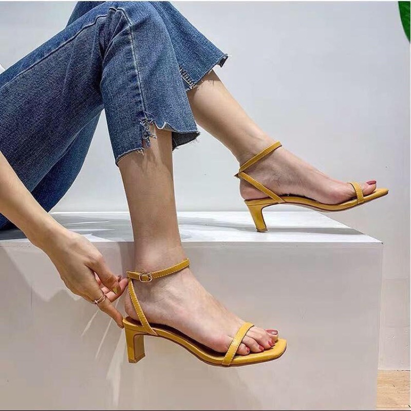 Sandal gót dẹp 5cm