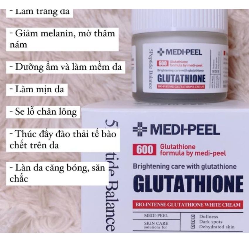 Tinh chất dưỡng trắng cấp ẩm phục hồi MEDI-PEEL Gluthione 600 gồm serum và kem dưỡng ban ngày ban đêm hàn quốc