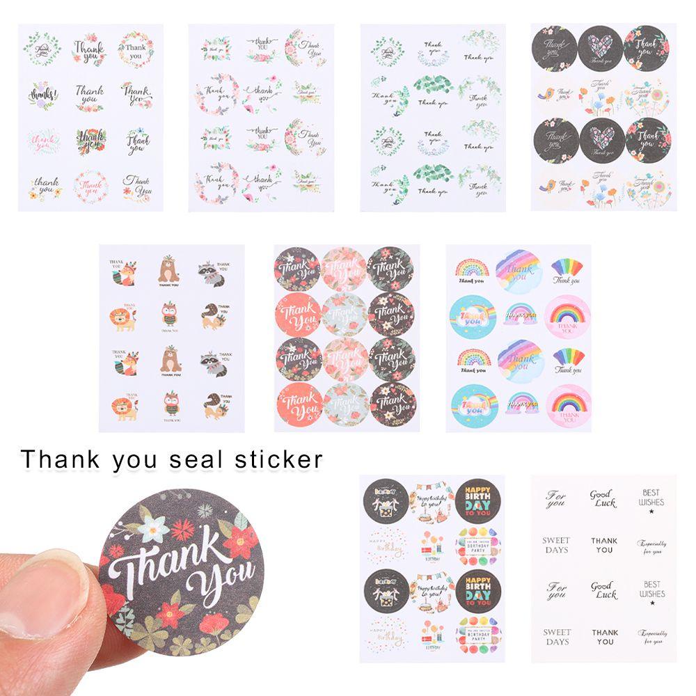 Nhãn Dán Trang Trí Quà Tặng In Chữ Thank You Độc Đáo